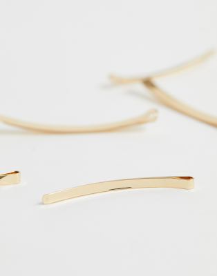 Shoptagr Asos Design Pack Of 5 Thin Hair Clips In Mixed Sizes In