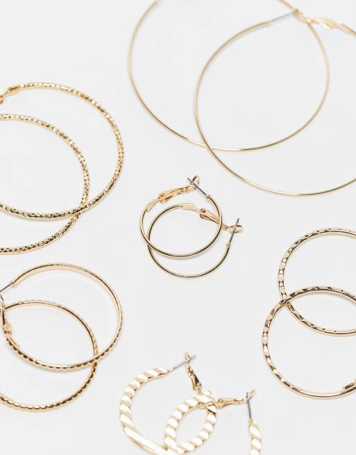 Skinny gold store hoop earrings