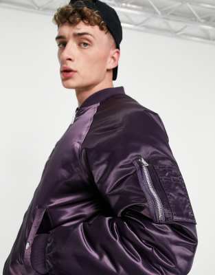 asos satin bomber jacket