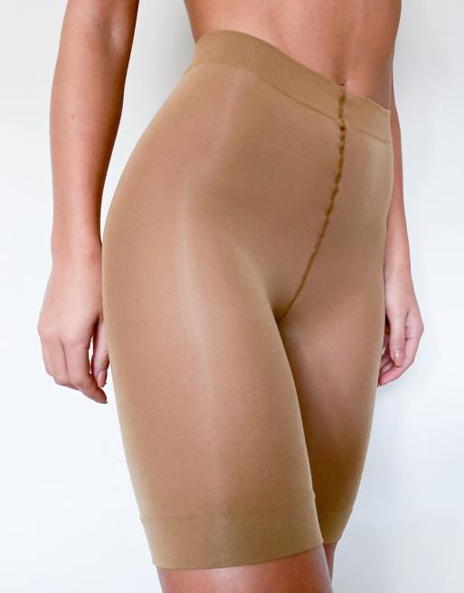 ASOS DESIGN padded bum enhancing anti-chafing shorts in golden bronze