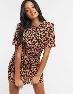 asos leopard print shirt dress