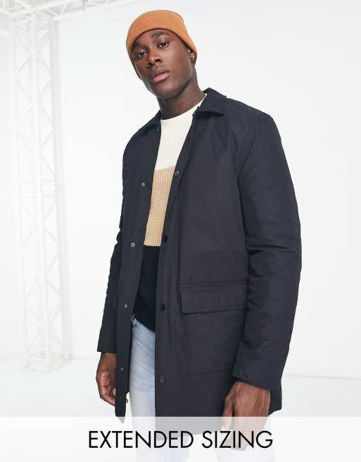 Padded trench coat on sale mens