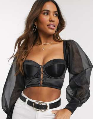 leather corset top asos