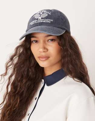 Asos Design Paddle Sports Embroidered Cap In Blue