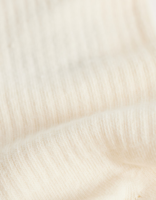 ASOS DESIGN padel club ankle socks in cream, 3 of 3