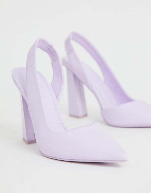 lilac pointed heels