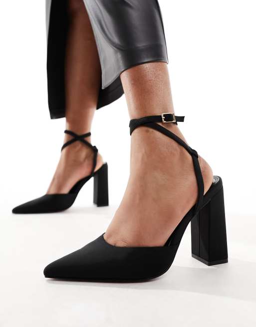 ASOS DESIGN Paige Chaussures a talon haut carre Noir