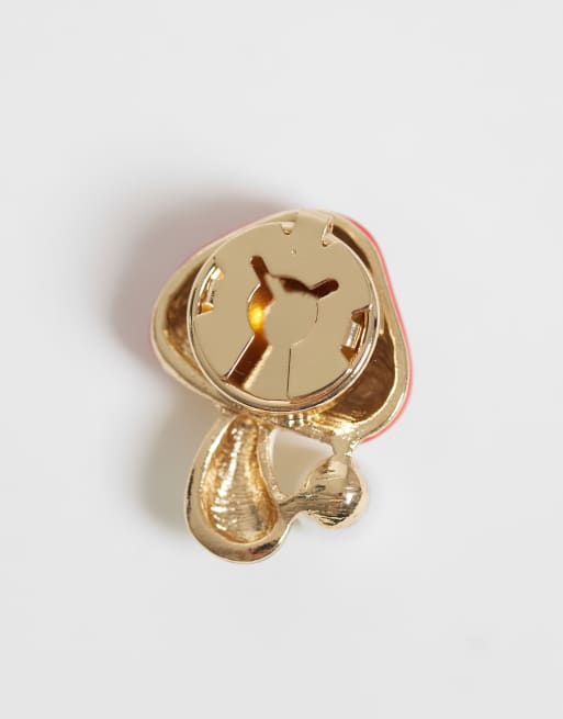 ASOS DESIGN pair of cufflinks with mini enamel mushroom in multi, 3 of 3