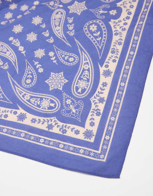 ASOS DESIGN paisley bandana in blue