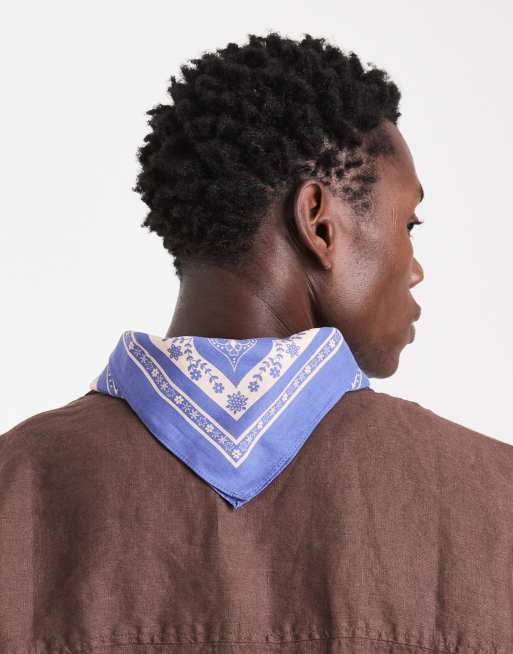 ASOS DESIGN paisley bandana in blue
