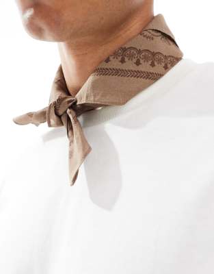ASOS DESIGN ASOS DESIGN paisley bandana in brown