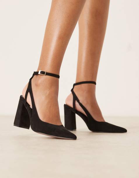 ASOS DESIGN Paisley high block heel shoes in black - view 1