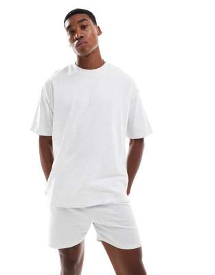Asos Design Pajama Set In Neutral