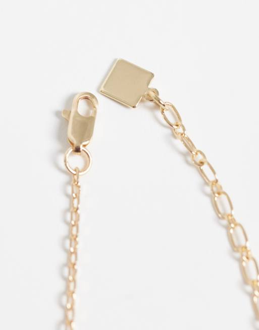 ASOS DESIGN - Pakke 2 med guldfarvede halskæder med smeltet vedhæng, 4 af 4