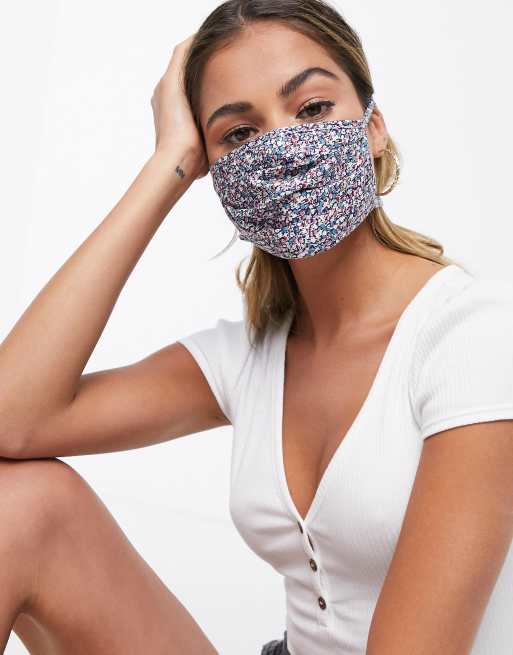 ASOS DESIGN - Pakke 3 med blomstrede masker, 2 af 4