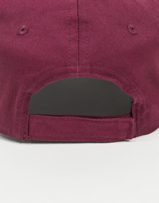 ASOS DESIGN - Pakke med 2 baseball-kasketter i marineblå og bordeaux - Spar, 3 af 3