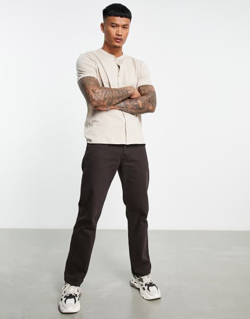 ASOS DESIGN - Pakke med 2 grandad-skjorter i multifarvet jersey, 4 af 4
