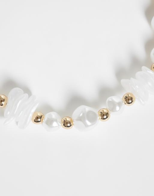ASOS DESIGN - Pakke med 2 guldfarvede armbånd med havlivsdetaljer, 3 af 3