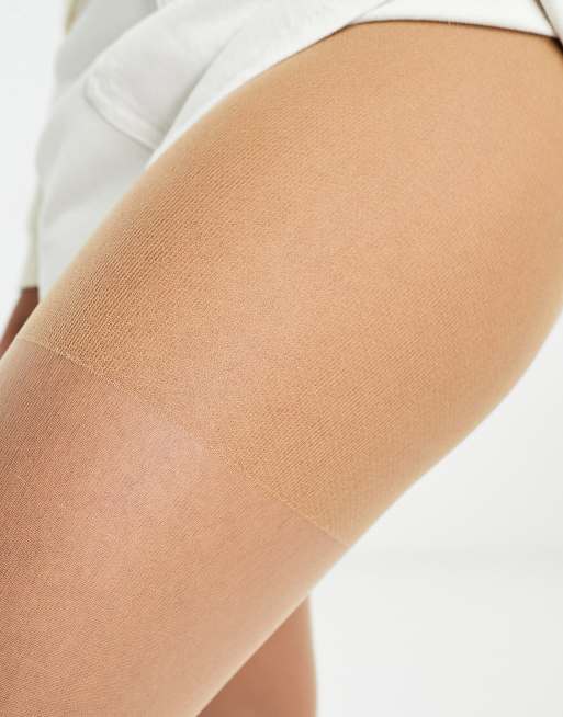 ASOS DESIGN - Pakke med 2 par 15 denier strømpebukser i gylden bronzefarve, 4 af 4