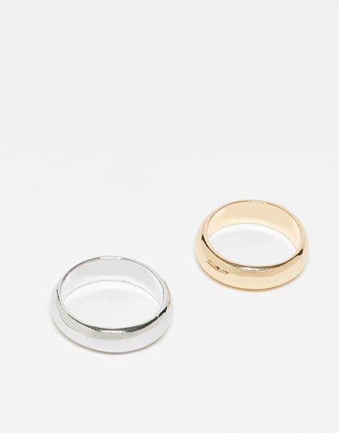 ASOS DESIGN - Pakke med 2 ringe i forskellige metaller - view 1