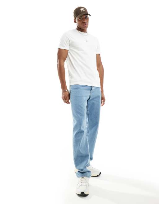 ASOS DESIGN - Pakke med 2 T-shirts med rund hals i brun/hvid, 4 af 4