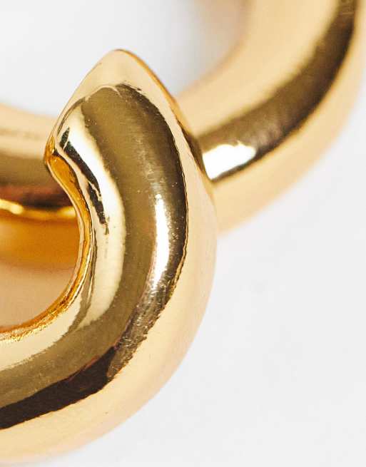 ASOS DESIGN - Pakke med 3 forgyldte hoop-øreringe til hverdagen i 14 karat, 3 af 4