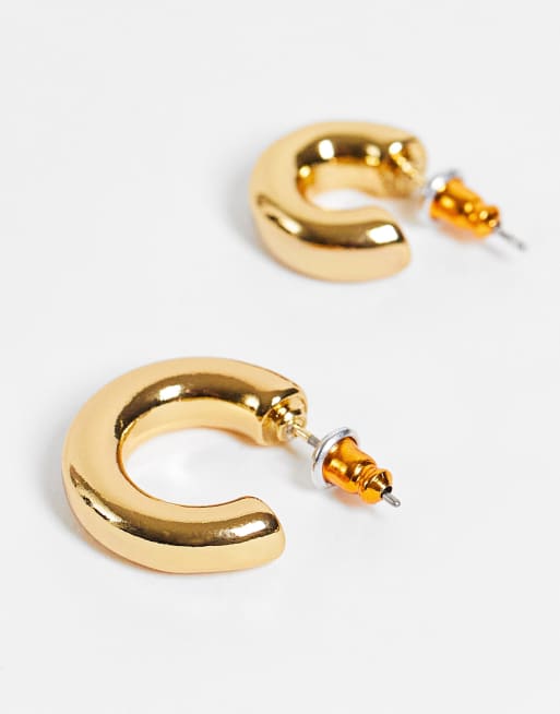 ASOS DESIGN - Pakke med 3 forgyldte hoop-øreringe til hverdagen i 14 karat, 4 af 4