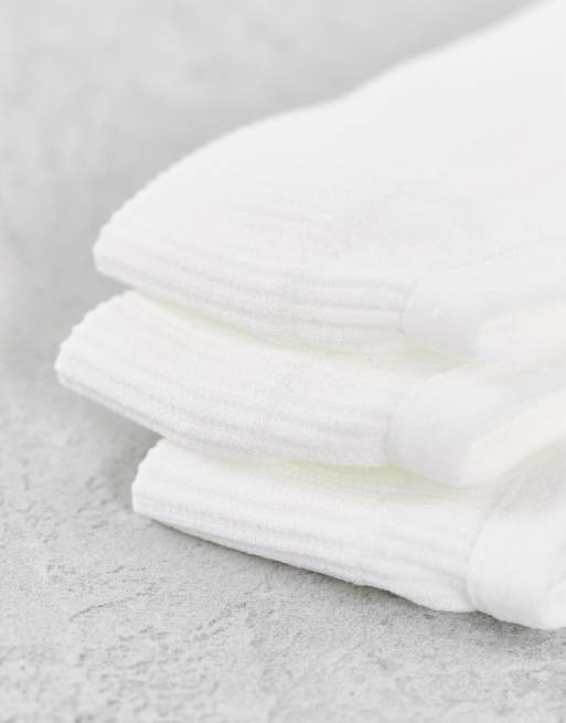 ASOS DESIGN - Pakke med 3 par sømløse ribstrikkede G-strenge i hvid , 3 af 4