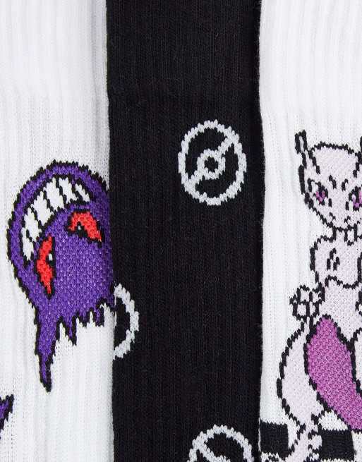 ASOS DESIGN - Pakke med 3 par sportssokker med Pokemon Gengar og Mewtwo, 2 af 4