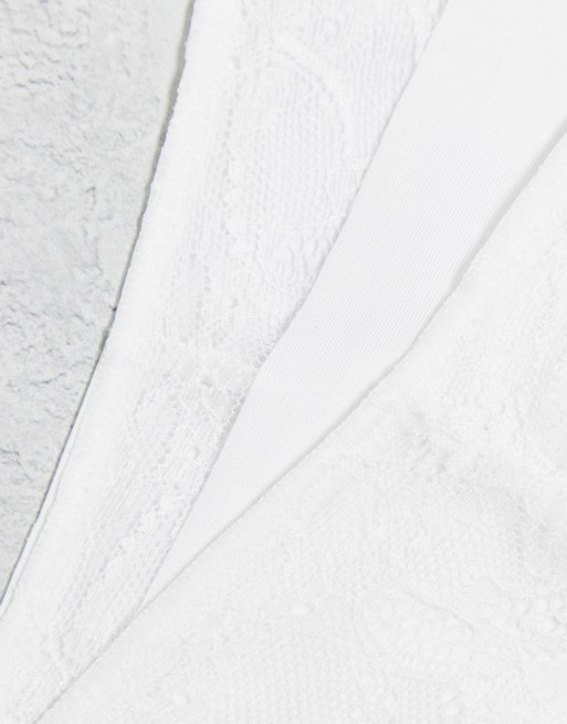 ASOS DESIGN - Pakke med 3 par usynlige G-strenge med blonder i hvid, 4 af 4