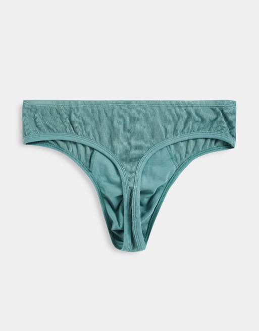 ASOS DESIGN - Pakke med 3 ribstrikkede G-strenge, 2 af 4