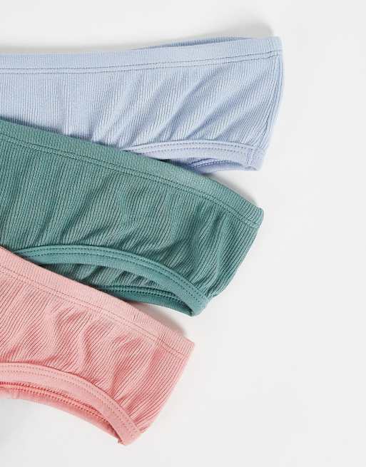 ASOS DESIGN - Pakke med 3 ribstrikkede G-strenge, 4 af 4