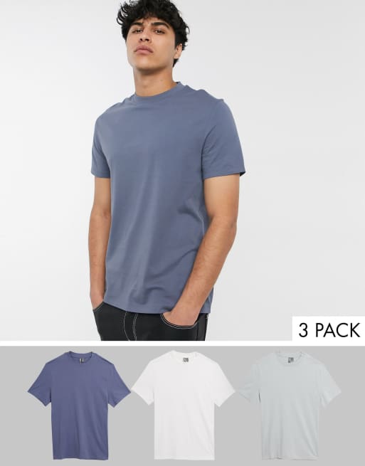 ASOS DESIGN - Pakke med 3 T-shirts - MULTI
