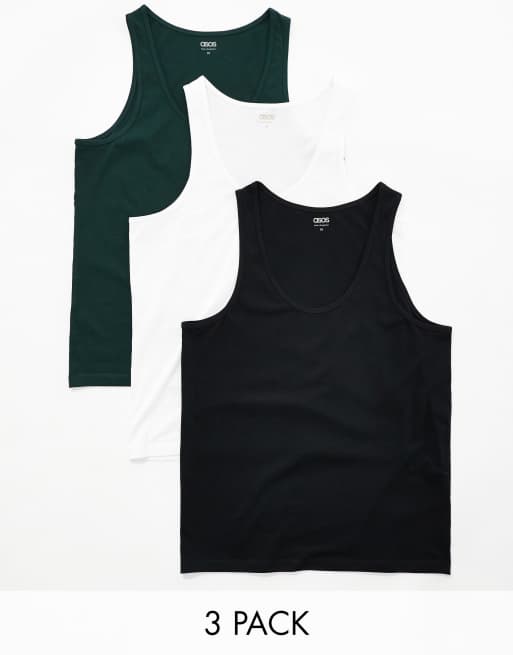 ASOS DESIGN - Pakke med 3 toppe i forskellige farver