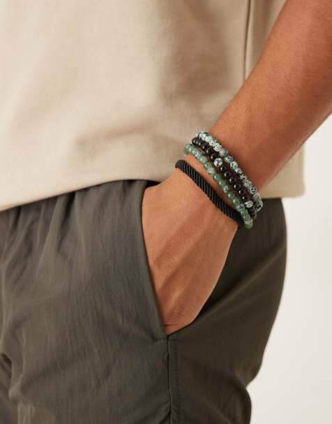 ASOS DESIGN - Pakke med 4 multifarvede perle- og snorarmbånd - view 1