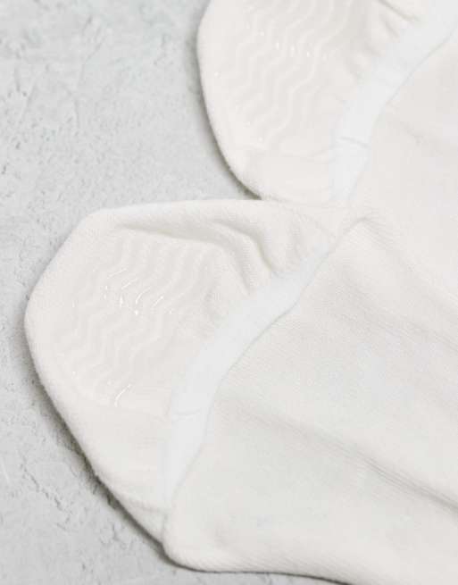 ASOS DESIGN - Pakke med 5 par hvide usynlige sokker, 3 af 3
