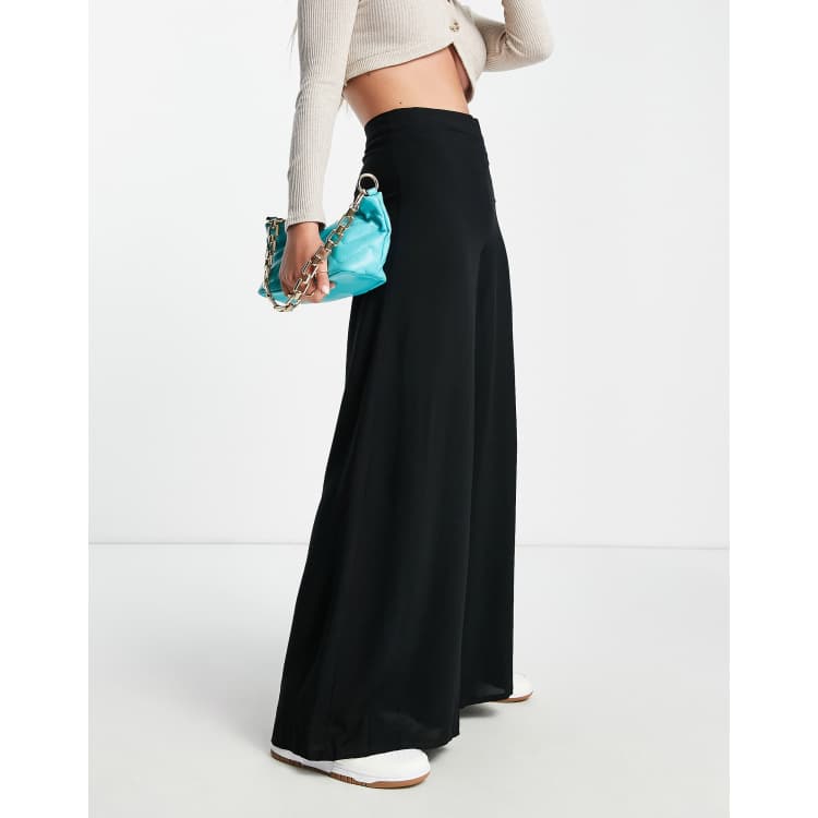 Black pleated 2024 palazzo pants