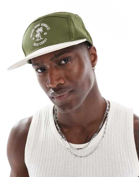 ASOS DESIGN palm graphic cap in khaki and ecru - view 1