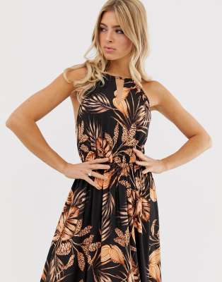 asos palm print dress