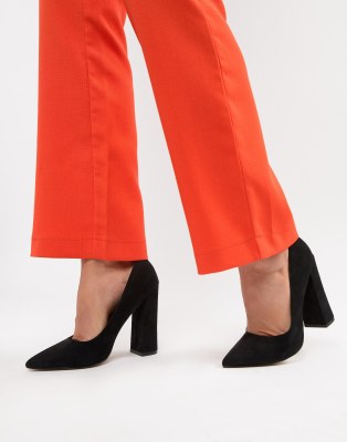 asos black court shoes
