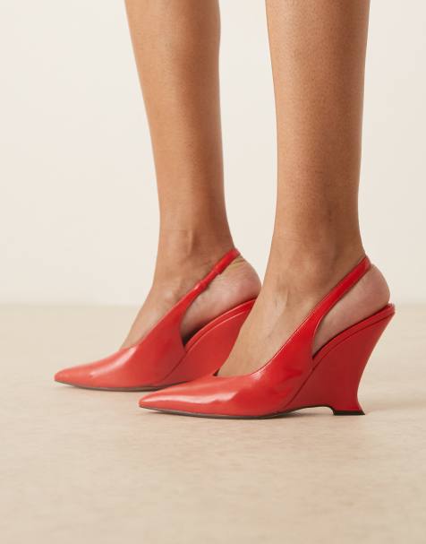 ASOS DESIGN - Palmer - Zeppe rosse con cinturino sul retro - view 1