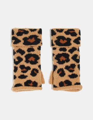 ASOS DESIGN ASOS DESIGN palmwarmer in leopard design-Multi