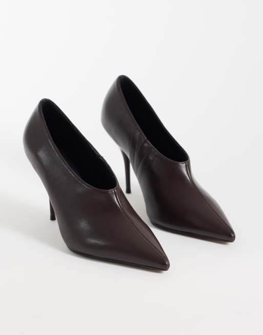 ASOS DESIGN Pamela high heeled shoe boots in chocolate, 2 of 4
