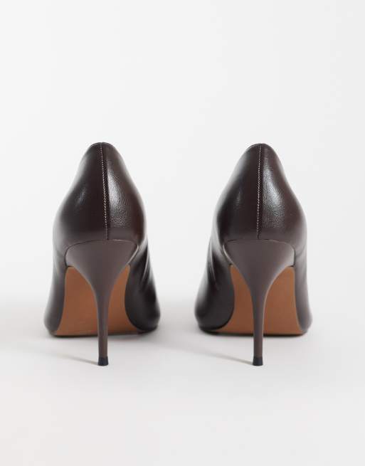 ASOS DESIGN Pamela high heeled shoe boots in chocolate, 4 of 4