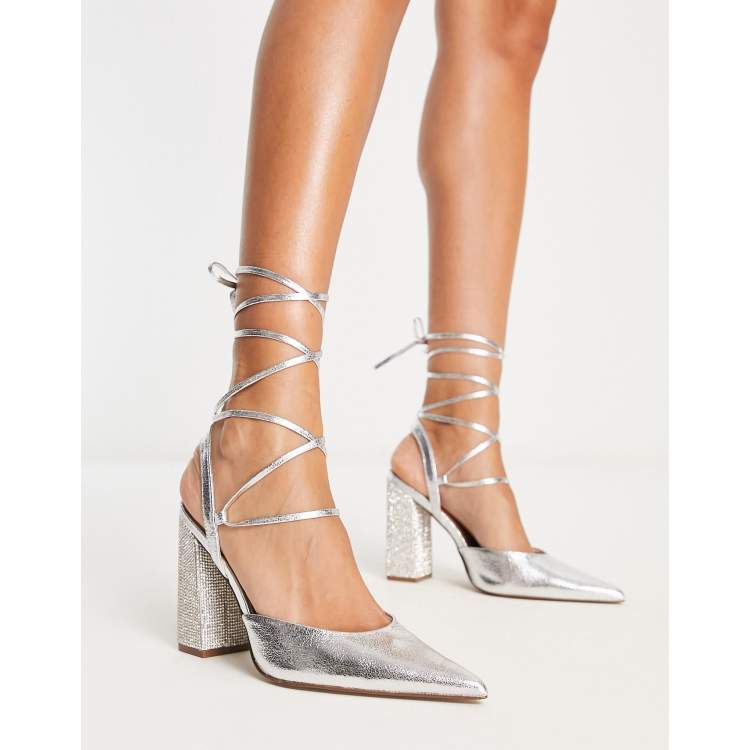 Silver lace sales up shoes