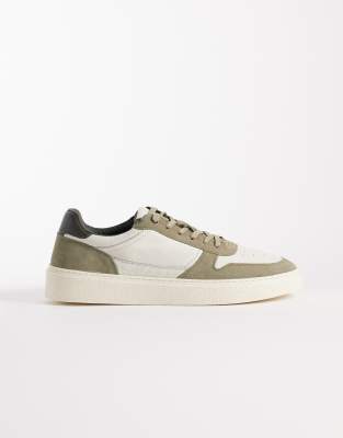 Asos Design Paneled Sneakers In Green