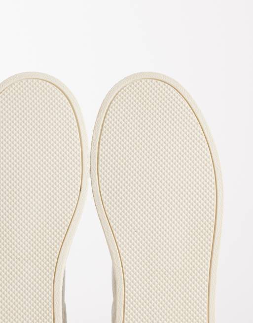 ASOS DESIGN paneled sneakers in khaki suede and stone leather, 5 of 5
