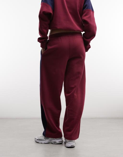 ASOS DESIGN panelled track trackies in plum co-ord, 5 of 5