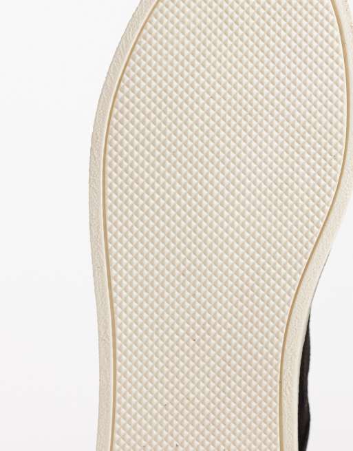 ASOS DESIGN panelled trainers in dark brown suede, 4 of 5