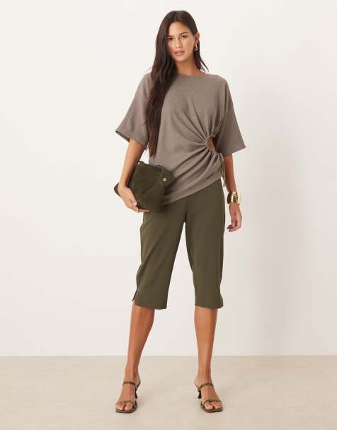 ASOS DESIGN - Pantacourt ajusté - Kaki - view 1
